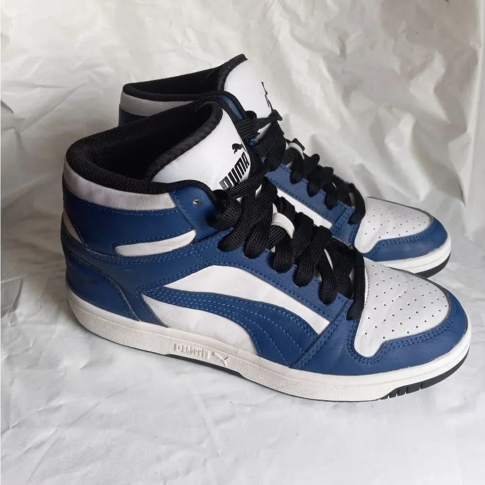 Puma 6 Mens White and Blue
